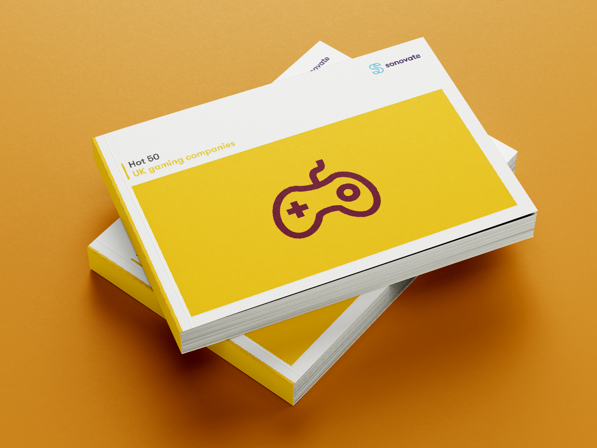 50 UK gaming companies mockup yellow background