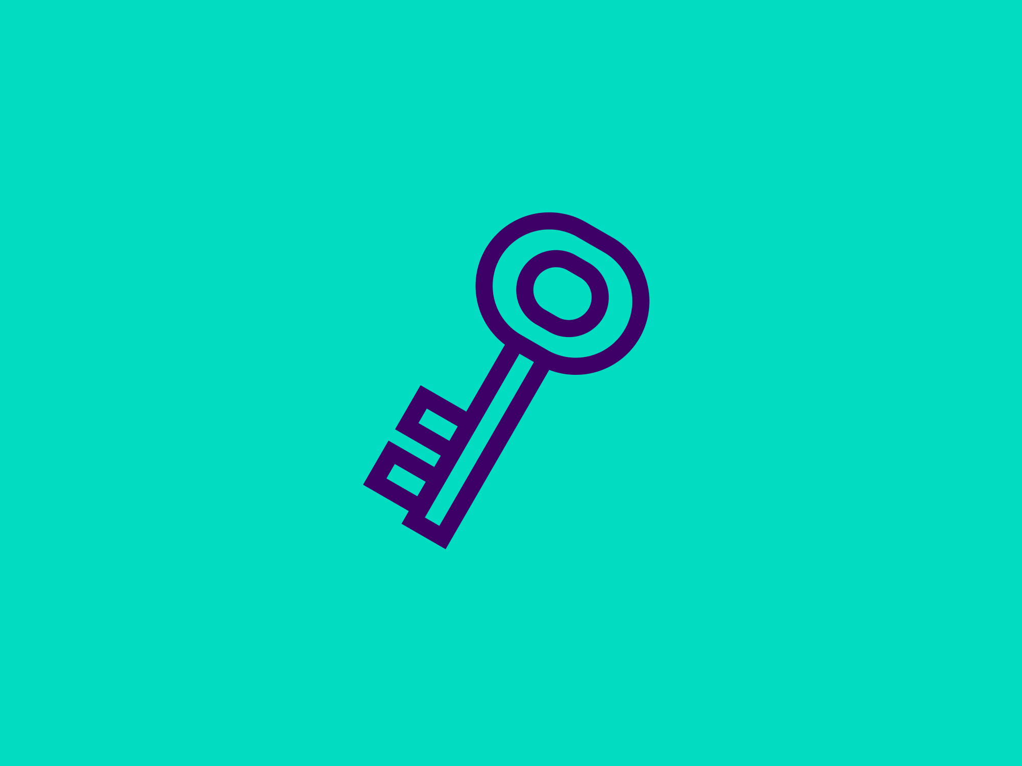 dark purple key icon light blue background