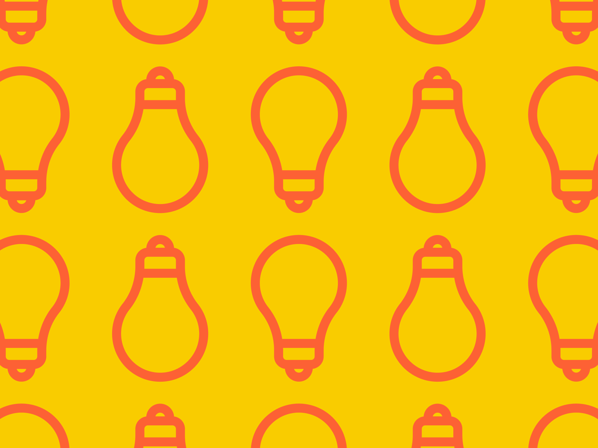 orange lightbulb icon yellow background