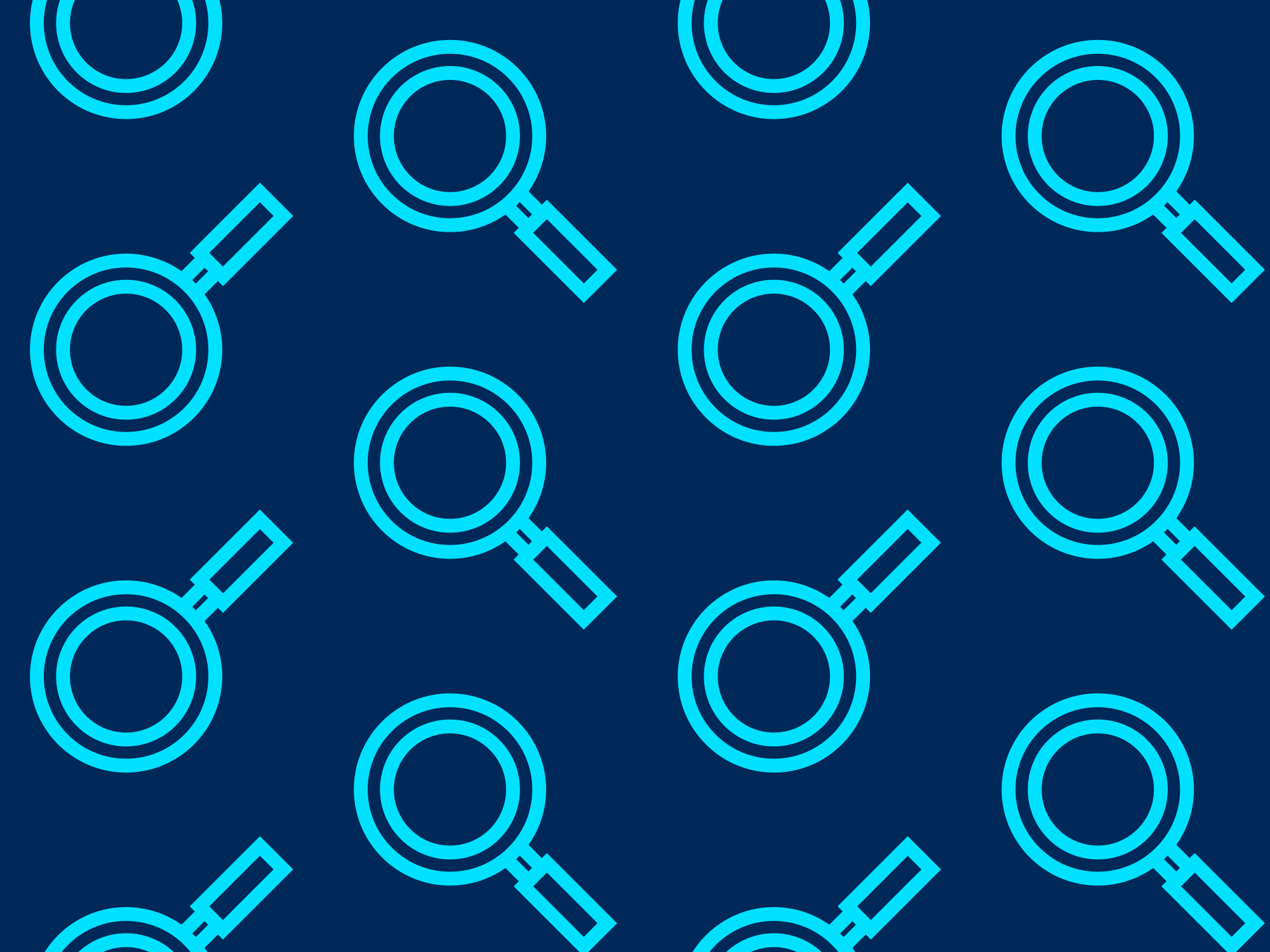 light blue magnifying glass dark blue background duplicated