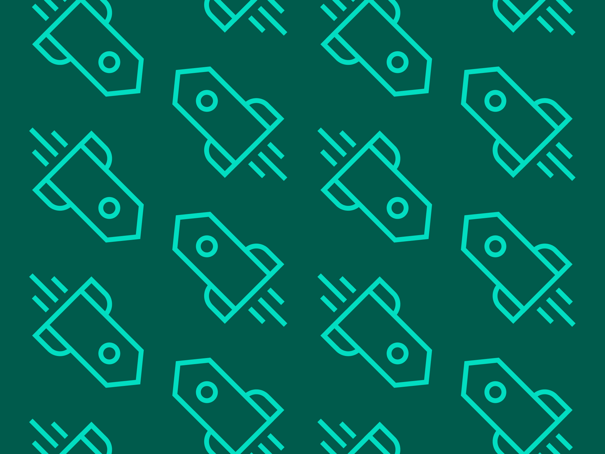 blue rocket icon green background